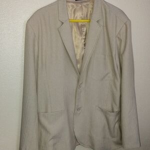 COOFANDY women's Size 2XL XXL beige Pinstripe Blazer